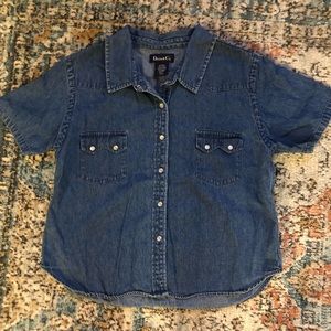 Vintage Short Sleeve Denim Shirt